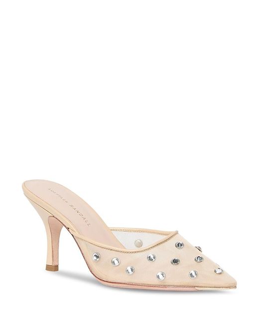 Loeffler Randall Natural Embellished Mesh High Heel Pumps