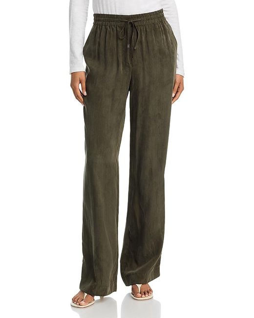 Helmut Lang Green Fluid Pull On Pants