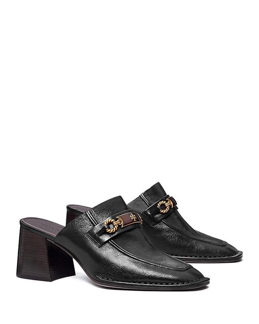 Tory Burch Black Perrine Mule Pumps