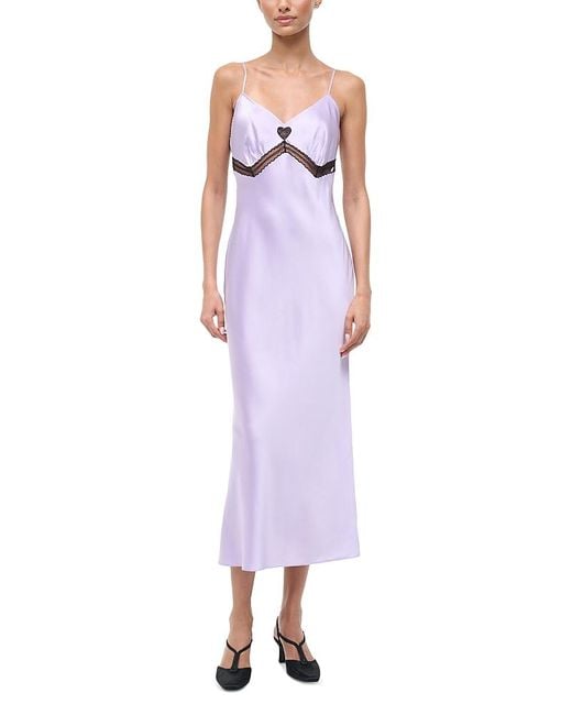 Staud Purple Terra Silk Dress