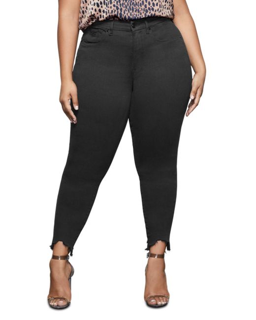 Good Waist Crop Chewed Hem Skinny Jeans 