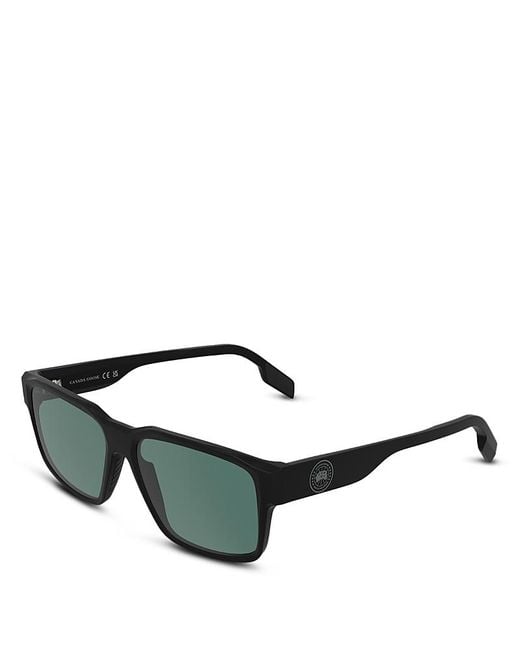 Canada Goose Green Sideris Rectangular Sunglasses, 58Mm for men