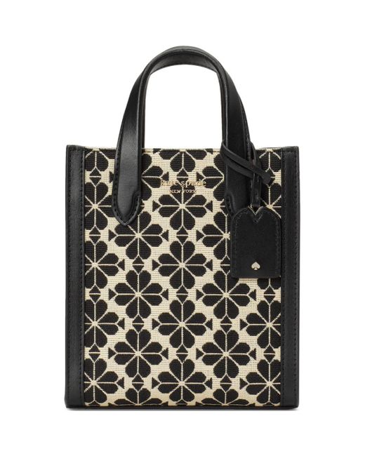 Kate Spade Cotton Spade Flower Jacquard Tote in Black Lyst