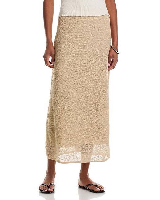 Theory Natural Knit Lace Maxi Skirt