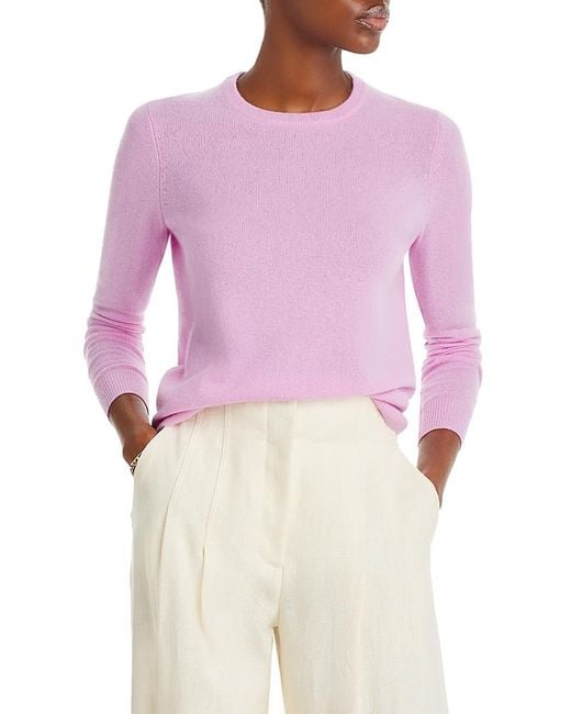 C by Bloomingdale's Cashmere Purple C By Bloomingdale's Crewneck Cashmere Sweater