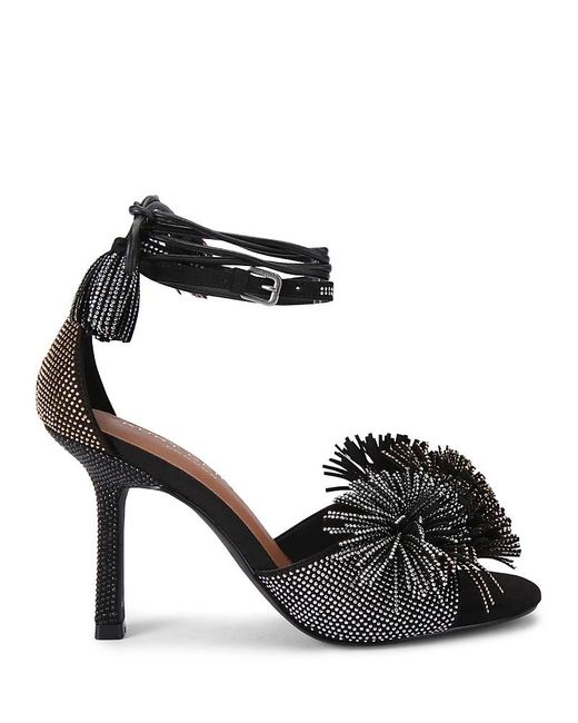 Kurt Geiger Black Kurt Geiger Sandals Combination Suede Pom Pom