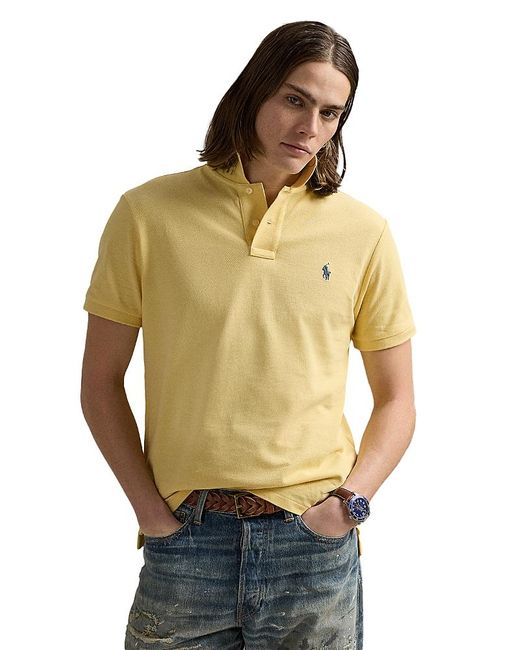 Polo Ralph Lauren The Iconic Mesh Polo Shirt in Yellow for Men | Lyst