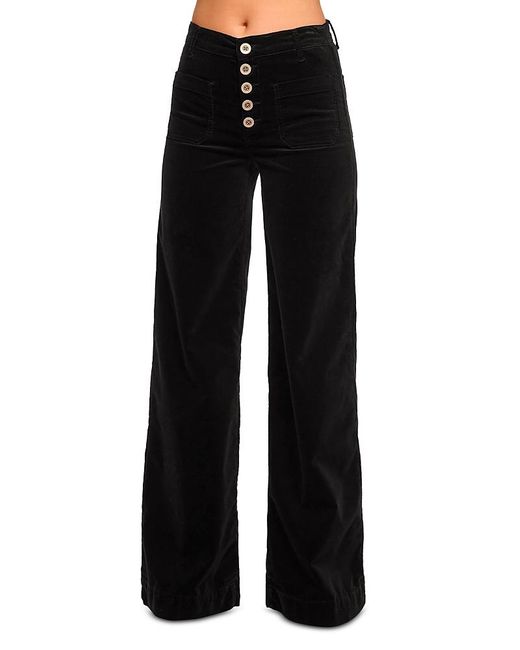 Ramy Brook Black Cindy High Rise Wide Leg Jeans