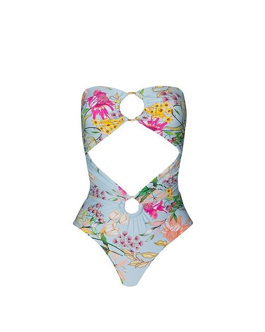 PQ Swim White Strapless One Piece Swimsuit