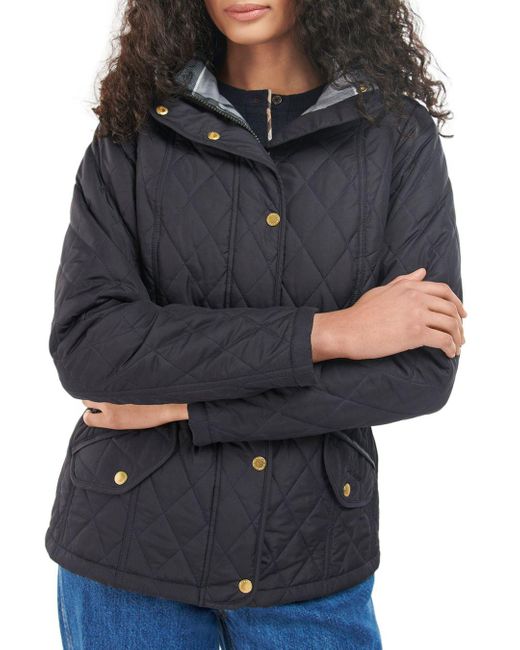 Barbour Synthetic Millfire Diamond Quilted Jacket in Blue | Lyst Canada