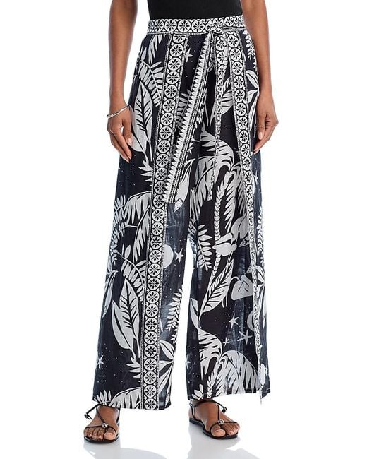 Johnny Was Black Wrap Cover-Up Pants