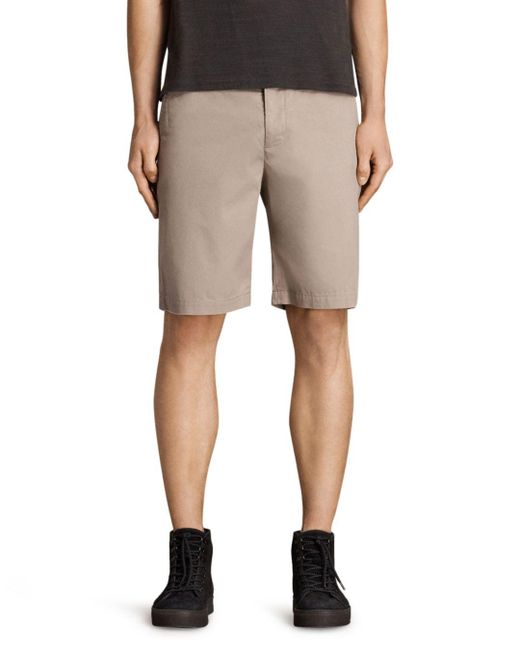 AllSaints Colbalt Chino Shorts in Sand 