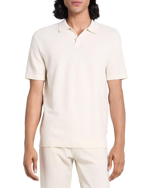 Theory White Soris Polo for men