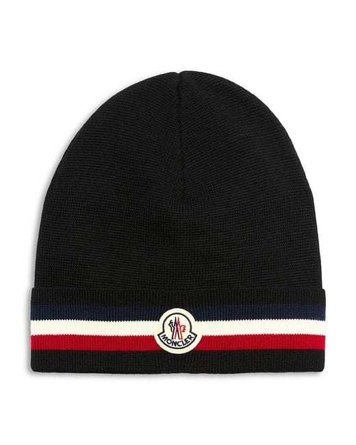 Moncler Men´s Black Striped Cuff Beanie Men