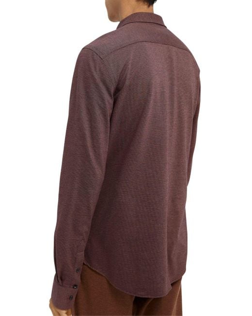 Scotch & Soda Cotton Knit Slim Fit Button Down Shirt in ...