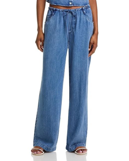 Bella Dahl Blue High Rise Drawstring Jeans