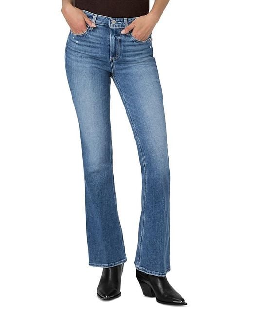 PAIGE Blue Petites Laurel Canyon High Rise Bootcut Jeans