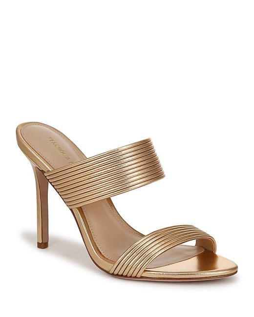 Veronica Beard Metallic Asha Mignon High Heel Strappy Sandals