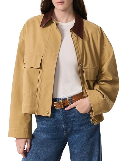Rag & Bone Natural Nonie Zip Front Jacket