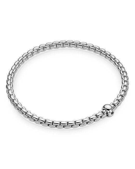 Fope Metallic 18K Eka Diamond Rondelle Box Link Flex Bracelet