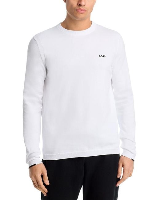 Boss White K-Ever-X Crewneck Sweatshirt for men