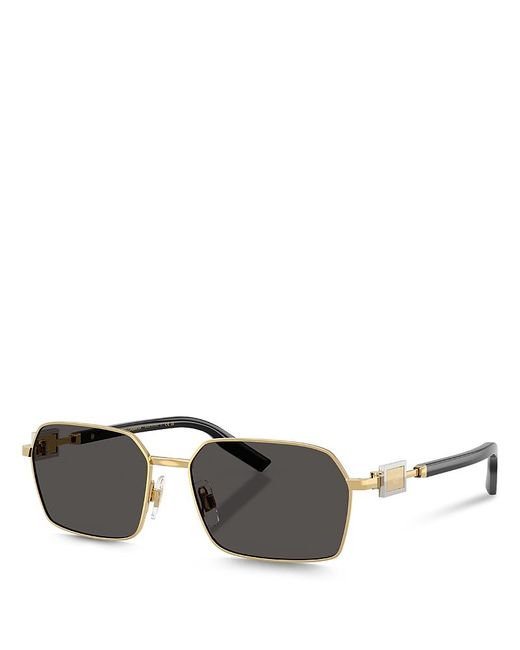 Dolce & Gabbana Metallic Dg2316 Rectangular Sunglasses, 56Mm