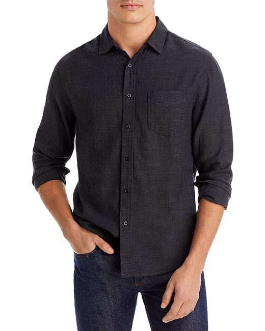Rails Black Wyatt Regular Fit Button-Down Shirt for men