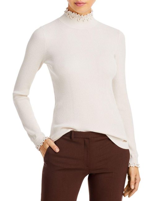 tahari mock neck sweater