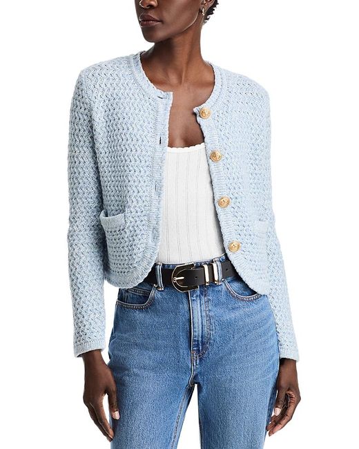 Vanessa Bruno Blue Dorina Button Front Cardigan