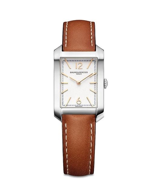 Baume & Mercier White Hampton Watch, 35Mm