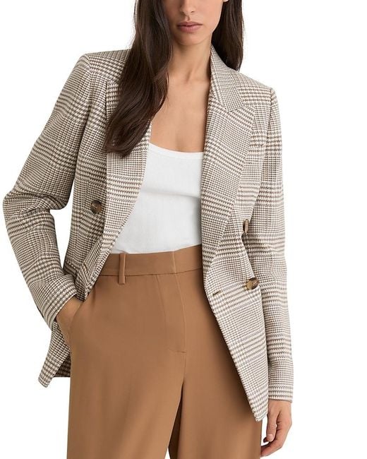 Reiss Brown Maxwell Double Breasted Blazer