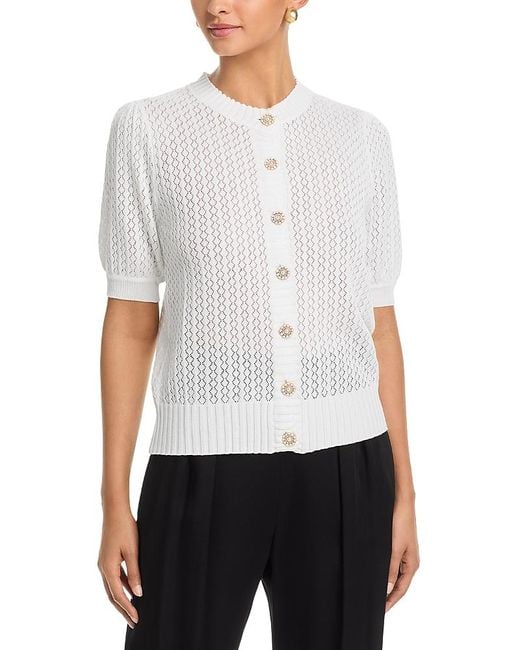 Nancy Yang White Eyelet Top