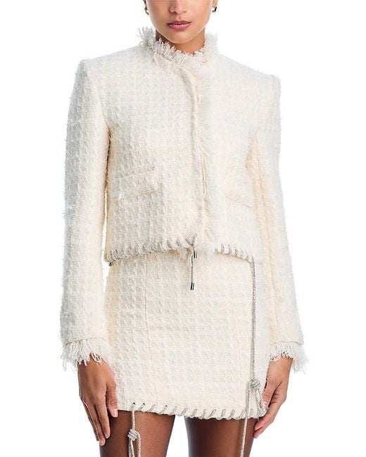 Area White Tweed Eyelash Jacket