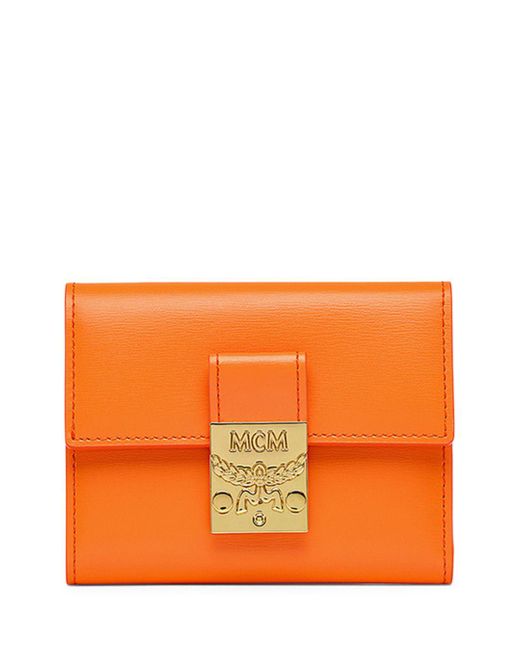 mcm orange wallet