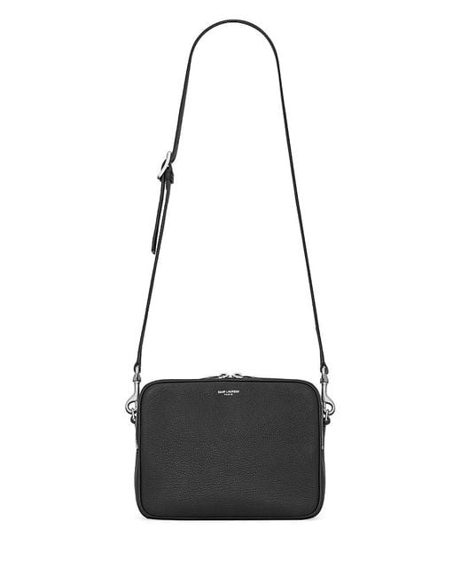 Saint Laurent White Small Camera Bag for men