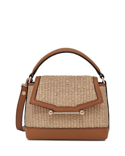 Strathberry Mosaic Nano Small Woven Raffia Crossbody Bag In Brown Lyst Strathberry Mosaic Nano Small Woven Raffia Crossbody Bag In Brown Lyst