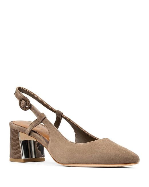 Donald J Pliner Natural Slingback Pumps