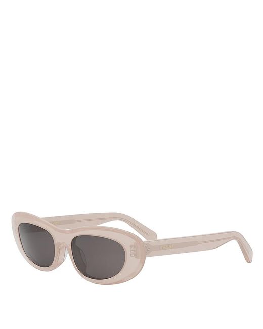 Céline White 3 Dots Rectangular Sunglasses, 54Mm