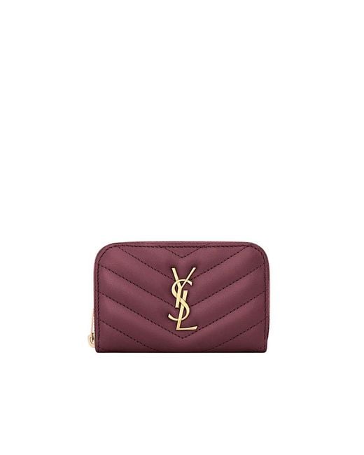 Saint Laurent Purple Cassandre Wallet