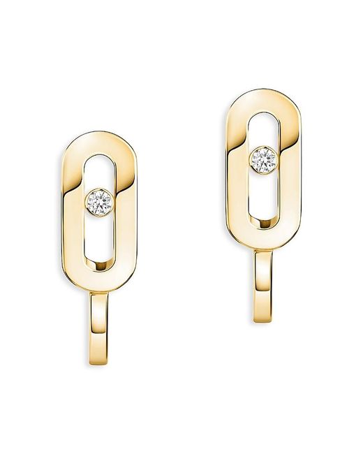 Messika Metallic Diamond Move Uno Mini Hoop Earrings