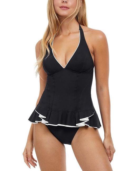 Gottex Black Gottex Belle Curve Halter Tankini
