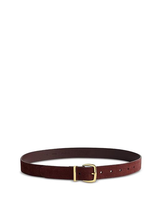 Madewell White Essential Suede Belt