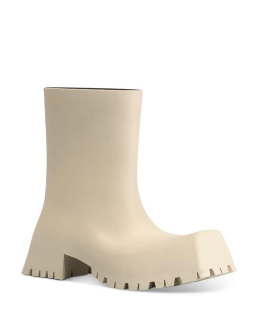 Balenciaga Trooper Rubber Boots in Beige (White) | Lyst