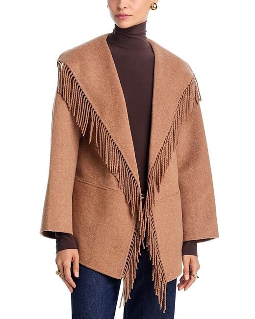 Jonathan Simkhai Brown Rowen Fringe Jacket