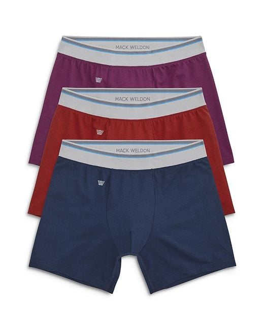 Mack Weldon Blue Cloudfx Boxer Briefs, Pack Of 3 for men