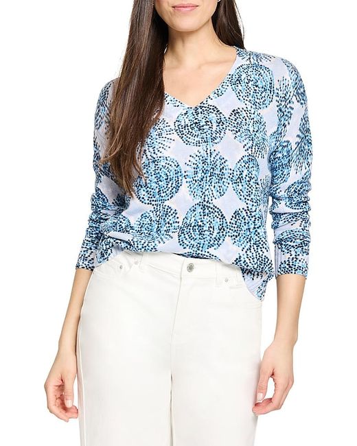 NIC+ZOE Blue Sand Dollar Supersoft Sweater