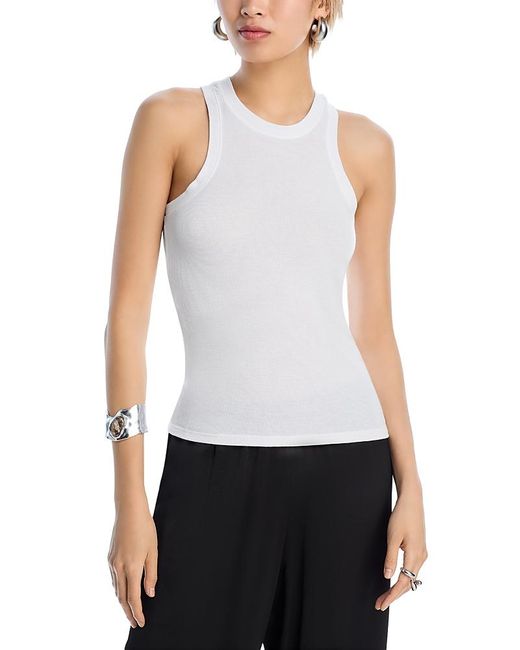 ATM White Anthony Thomas Melillo Crewneck Sleeveless Top