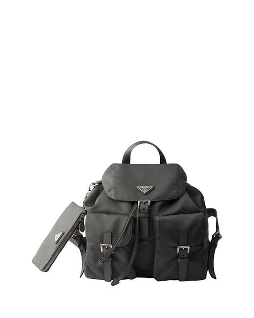 Prada Black Medium Re-Nylon Backpack for men