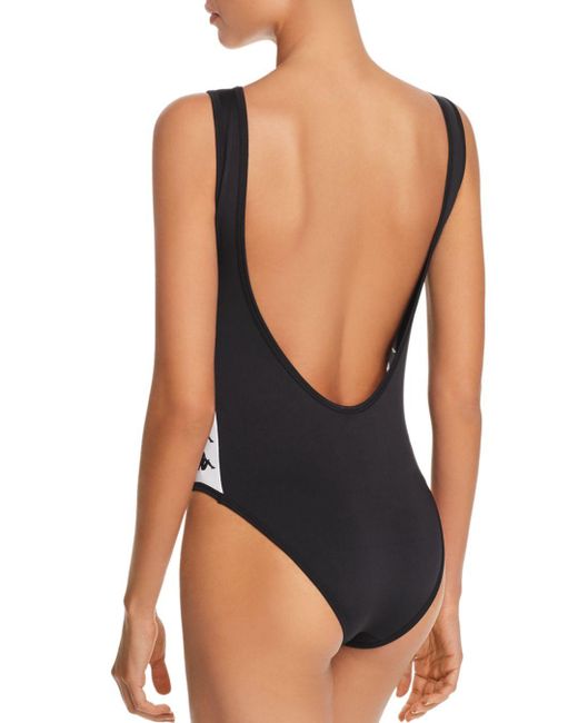 Kappa 222 Banda Auber One - Piece Swimsuit in Black | Lyst