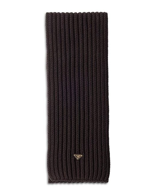 Prada Black Wool Scarf